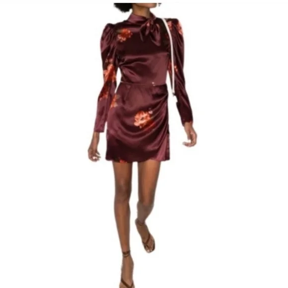 NWT Reformation Livie 100% Silk Dress - Picture 7 of 13